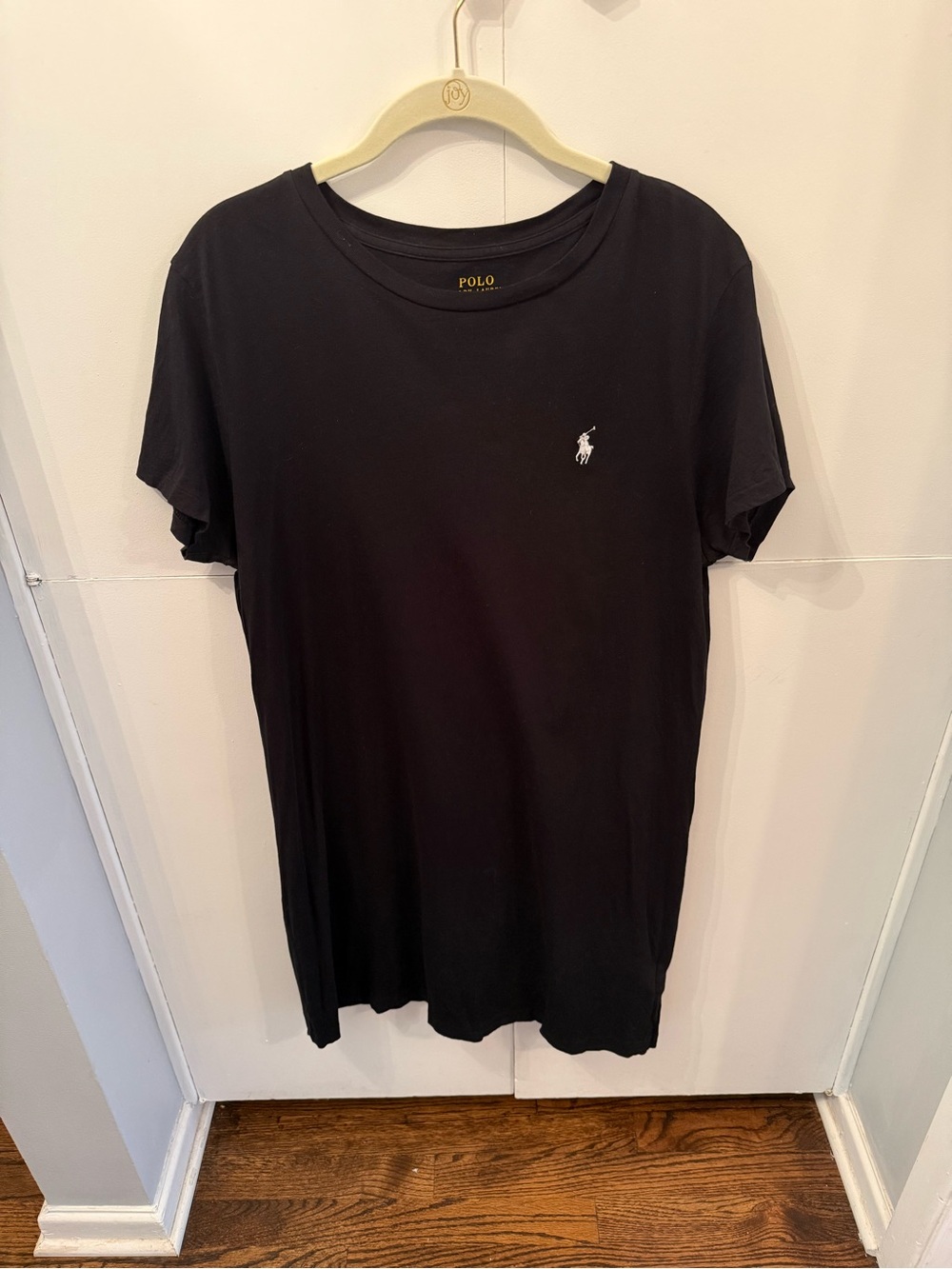 Polo Ralph Lauren Black T-Shirt Dress with White Pony